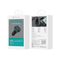 Devia automobilinis įkroviklis Extreme 115W 2x USB-C 1x USB juodas