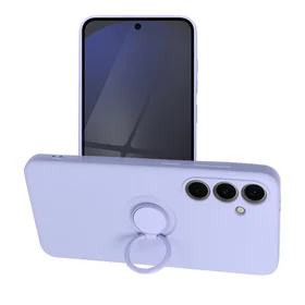 Silikoninis RING dėklas telefonui SAMSUNG S24 FE violetinis