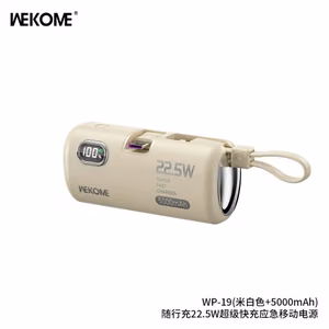 Power Bank WK Design "WP-19 Companion" cream 5000mAh (22.5W)
