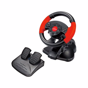 xlyne EG103 žaidimų vairas PC, Playstation 2, Playstation 3 skaitmeninis juodas, raudonas