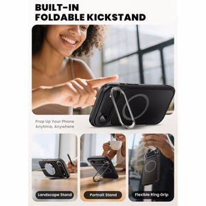 Supcase IBLSN Ares Flip Mag Magnetinis dėklas telefonui MagSafe iPhone 17 Air - juodas