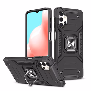 Wozinsky Ring Armor tvirtas hibridinis dėklas + magnetinis laikiklis skirtas Samsung Galaxy A73 – juodas