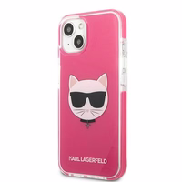 KARL LAGERFELD KLHCP13STPECPI IPHONE 13 MINI 5.4 "DĖKLAS FUCHSIA/FUSCHIA CHOUPETTE HEAD