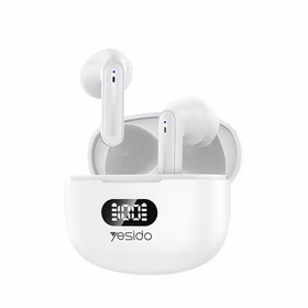 YESIDO EARPHONES TWS19 (Enc) BT 5.3 baltas
