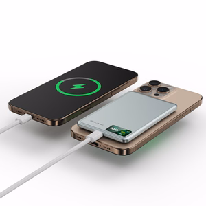 Blavec Išorinė baterija 10000mAh BJ-03 Plona 13,5mm - Type C - 22,5W magnetinė Magsafe 3 in 1 (PBBJ03-MC10G) pilka