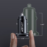 Automobilinis įkroviklis Acefast B1 Mini 38W USB-C+USB-A juodas