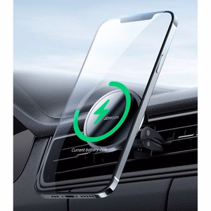 Automobilinis laikiklis Joyroom JR-ZS240 (belaidis įkrovimas 15W) (magnetinis / oro groteles)