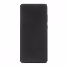 LCD ekranas suderinamas su Samsung G985 S20 Plus su rėmeliu / Cosmic Grey / (Atnaujinta: Telemax) (Apdegusios ikonos baltame fone)