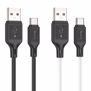 Кабель USB A - USB C Hoco 3A 1 m X90 чёрный