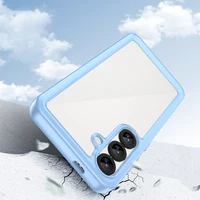 Kosminis dėklas su gelio rėmu Samsung Galaxy S25 - mėlynas