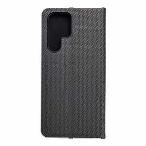 Dėklas telefonui LUNA Book Carbon SAMSUNG S22 Ultra juodas