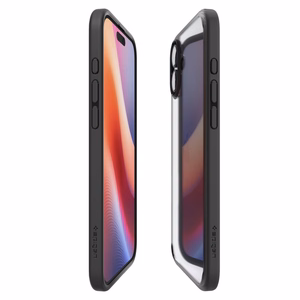 Spigen Ultra Hybrid dėklas iPhone 16 – matinė juoda