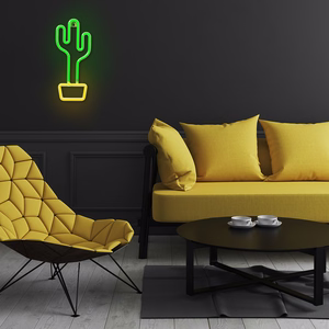 Neon LED Light CACTUS oranžinis žalias Bat + USB FLNE02 Forever Light