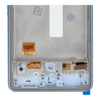 LCD ekranas skirtas SAMSUNG A53 A536 HARD OLED su rėmu mėlynas