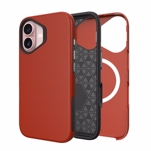 Dėklas Perfectionists Triangle Mag Case Apple iPhone 15 raudonas