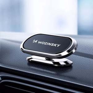 Automobilinis laikiklis Wozinsky WMH-06 sidabrinis (magnetinis / lipnus pagrindas)