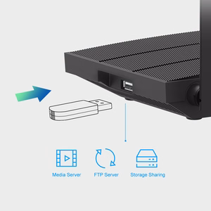 Juodas dviejų dažnių „TP-Link Archer C6U“ AC1200 Gigabit Wi-Fi maršrutizatorius