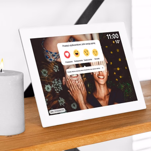 Kruger&Matz FRAMEO Wi-Fi 10,1 colio skaitmeninis nuotraukų rėmelis, baltas