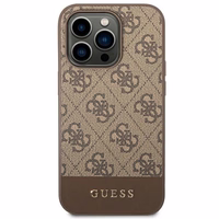 Guess GUHCP14LG4GLBR iPhone 14 Pro 6.1" rudas/rudas kietas dėklas 4G Stripe kolekcija