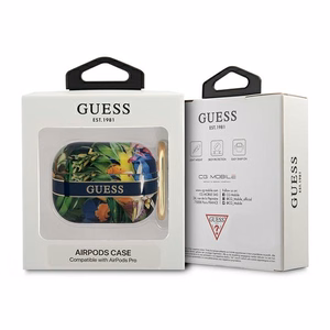 Guess GUAPHHFLB AirPods Pro dėklas mėlynas/mėlynas Gėlių kolekcija