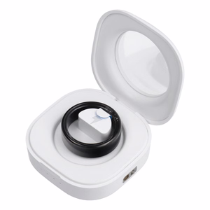 Smart Ring R11M - išmanusis žiedas iš plieno su įkrovimo stotele dydis 8 (18,1mm) juodas