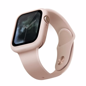 Uniq Lino dėklas Apple Watch 4 / 5 / 6 / SE 44mm - rožinis