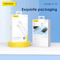 Foneng Kabelis X110 - Type-C į Type-C - PD 60W 3A 1,2 m baltas