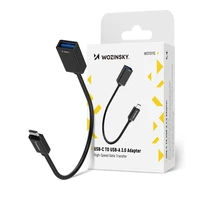 Wozinsky WOTGY1S USB-C 3.0 (vyriškas) - USB-A 3.0 (moteriškas) OTG adapteris - juodas
