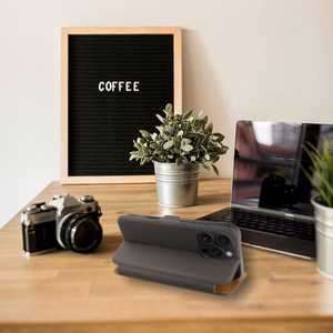 FOLIO Side Magnet dėklas telefonui (m) skirtas IPHONE 16 PRO MAX - rudas