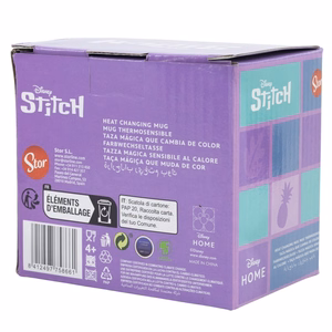 Disney Stitch & Angel spalvą keičiantis keraminis puodelis dovanų dėžutėje, 325 ml