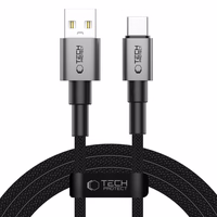 Tech-Protect UltraBoost DNA USB-A / USB-C laidas 15W/3A 200cm - pilkas