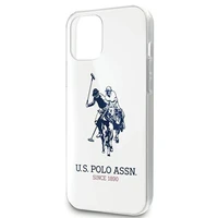US Polo USHCP12MTPUHRWH iPhone 12/12 Pro 6.1" blizgus didelio logotipo dėklas - balta