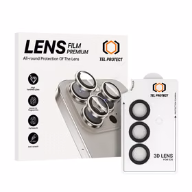 Apsauginis grūdintas stiklas Tel Protect 3D objektyvas ant kameros, skirtas "Samsung Galaxy S26 Plus", juodas (3 vnt.)