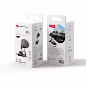 FORCELL F-GRIP IronSecure magnetinis automobilio laikiklis priekinio stiklo / prietaisų skydelio juodas