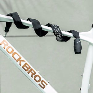 Rockbros 3230002001 dviračio spyna su kodu ir raktu - juoda