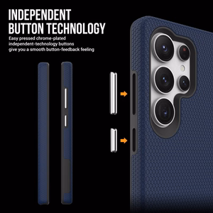 Dėklas Perfectionists Triangle Case Samsung S928 S24 Ultra tamsiai mėlynas