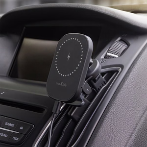 "Maxlife" automobilinis laikiklis oro angai MXCH-16 magnetinis su belaidžiu įkrovimu, juodas 15W