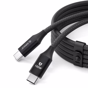 Кабель Orico CDX 100 Вт 5A Power Delivery USB-C — USB-C 1 м — чёрный