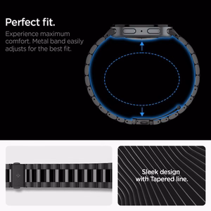 Spigen Modern Fit Band 316L apyrankė, skirta „Samsung Galaxy Watch 40/44/46 mm“ – juoda