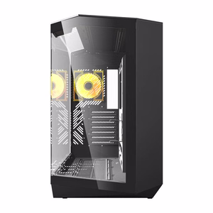 Darkflash DY470 kompiuterio korpusas (juodas) + 4 ventiliatoriai