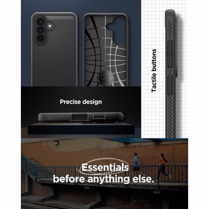 Spigen Rugged Armor dėklas Galaxy A57 5G matinis juodas