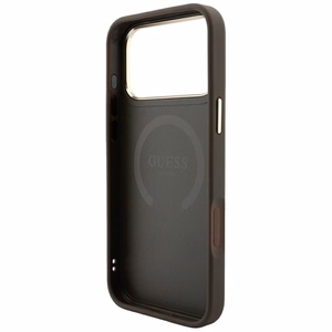 Dėklas, skirtas IPHONE 18 Pro Max/17 Pro Max suderinamas su „MagSafe“ (Stripe Round and Classic Logos 4G) (spalva: ruda)