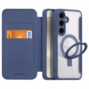 Dux Ducis Skin X Pro dėklas su magnetiniu žiedu / stovu Samsung S24+ - mėlynas