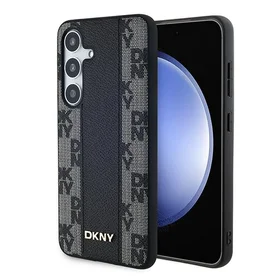 DKNY Odinis langeliais raštuotas magnetinis dėklas Samsung Galaxy S24+ - juodas