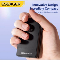 Įkroviklis Essager "Ultra Thin" juodas 65W (PD / QC3.0)