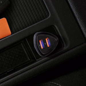FORCELL F-ENERGY Carbon CC50-2A automobilinis įkroviklis 2 x USB A QC3.0 3A 36W juodas