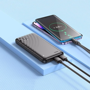 Išorinė baterija POWER BANK Hoco J123 10000mAh (2xUSB; 1xType-C) juoda