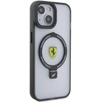 Ferrari žiedo stovo 2023 kolekcijos magnetinis dėklas telefonui iPhone 15 Plus / 14 Plus - juodas
