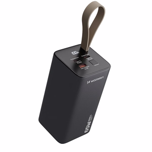 Išorinė baterija Wozinsky K65+ 65W 30000mAh 2x USB-C, 1x USB-A 65W - pilka