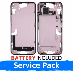 Mid-Frame Housing Apple iPhone 15 Plus Mid-Frame Housing + Battery / Pink / (Service Pack)
